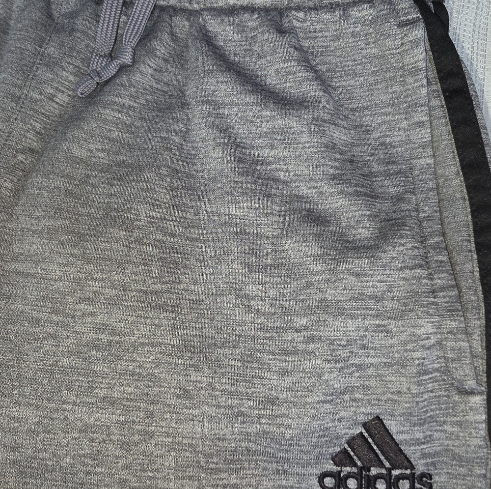 adidas Dk Heather Gray Sweatpants with Black Stripes